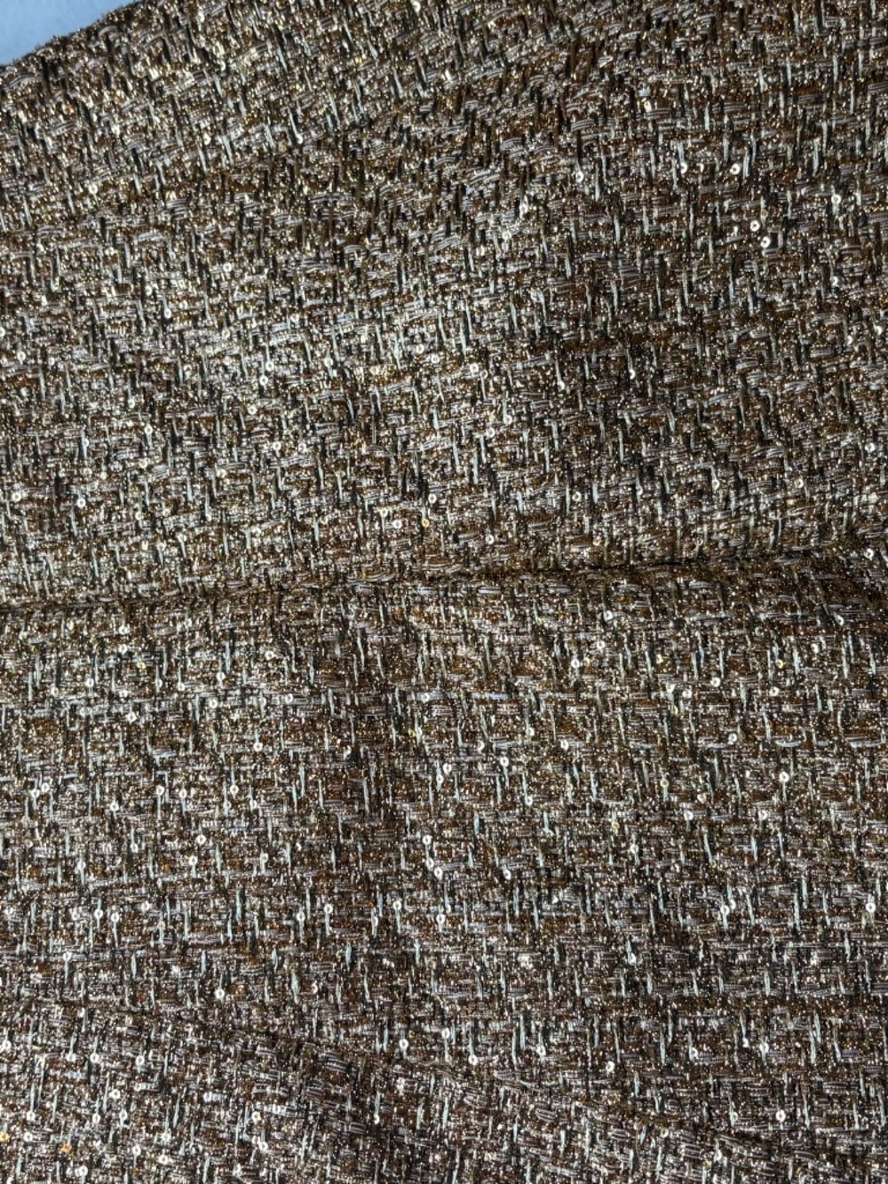 Brand New Meshki Gold Tweed Mini Dress Size Small - Picture 3 of 6